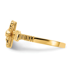 10K Gold Polished Jesus Band Ring