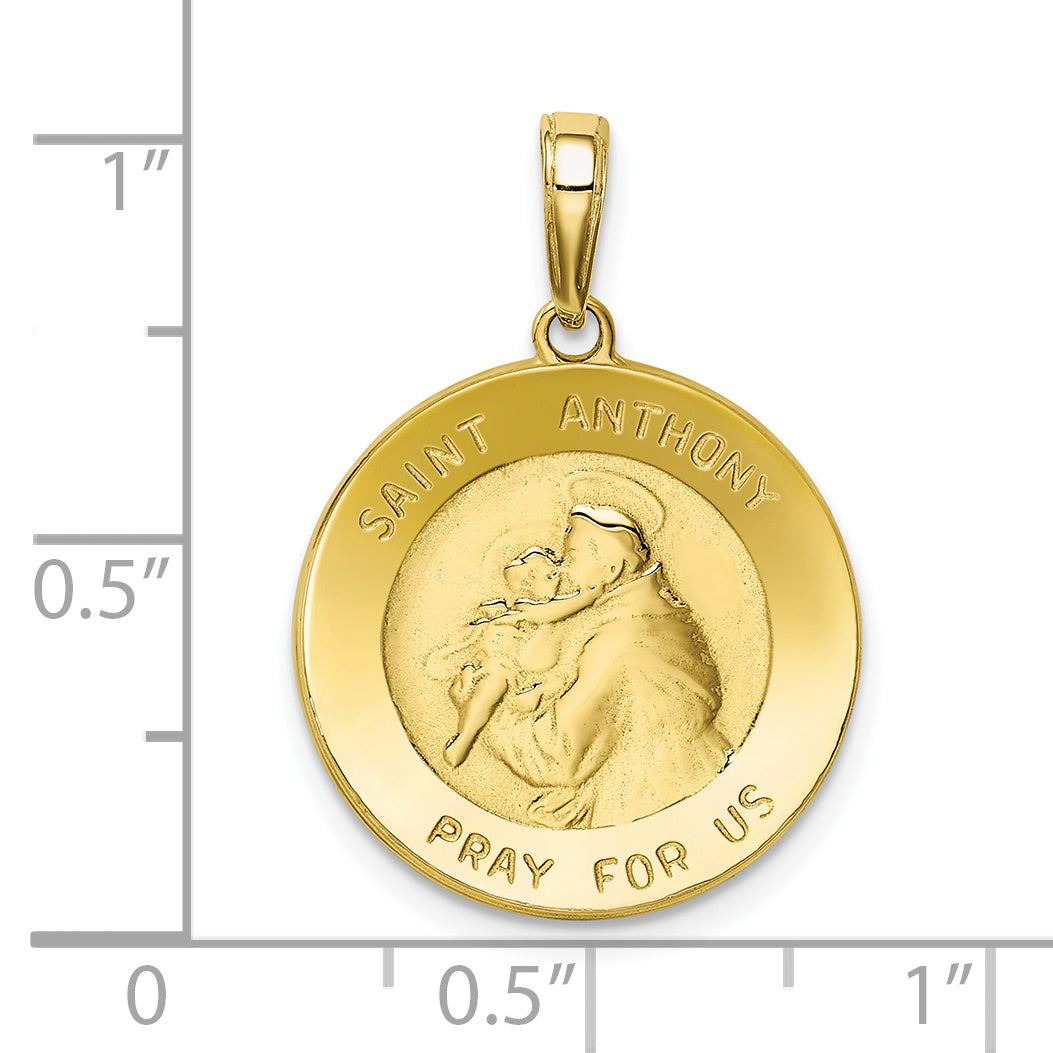 10k Saint Anthony Small Round Medal Pendant