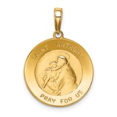 10k Saint Anthony Small Round Medal Pendant