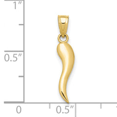 10k Italian Horn Pendant