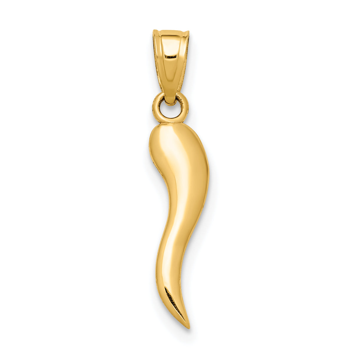 10k Italian Horn Pendant