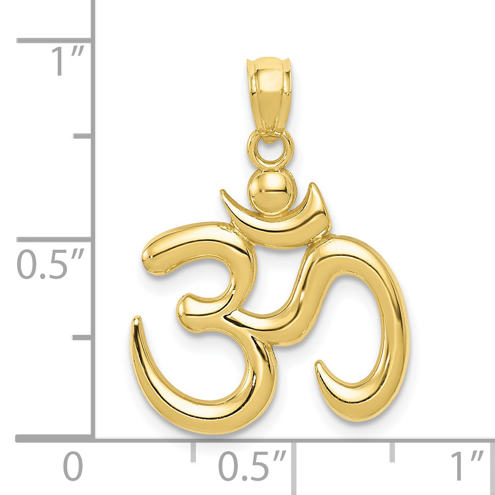 10k Polished Om Symbol Pendant