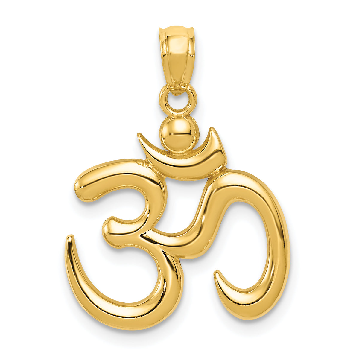 10k Polished Om Symbol Pendant