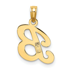 10K Polished B Script Initial Charm