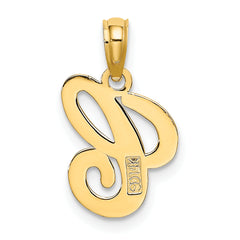 10K Polished C Script Initial Charm