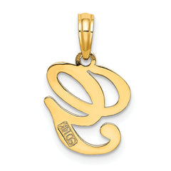 10K Polished G Script Initial Charm