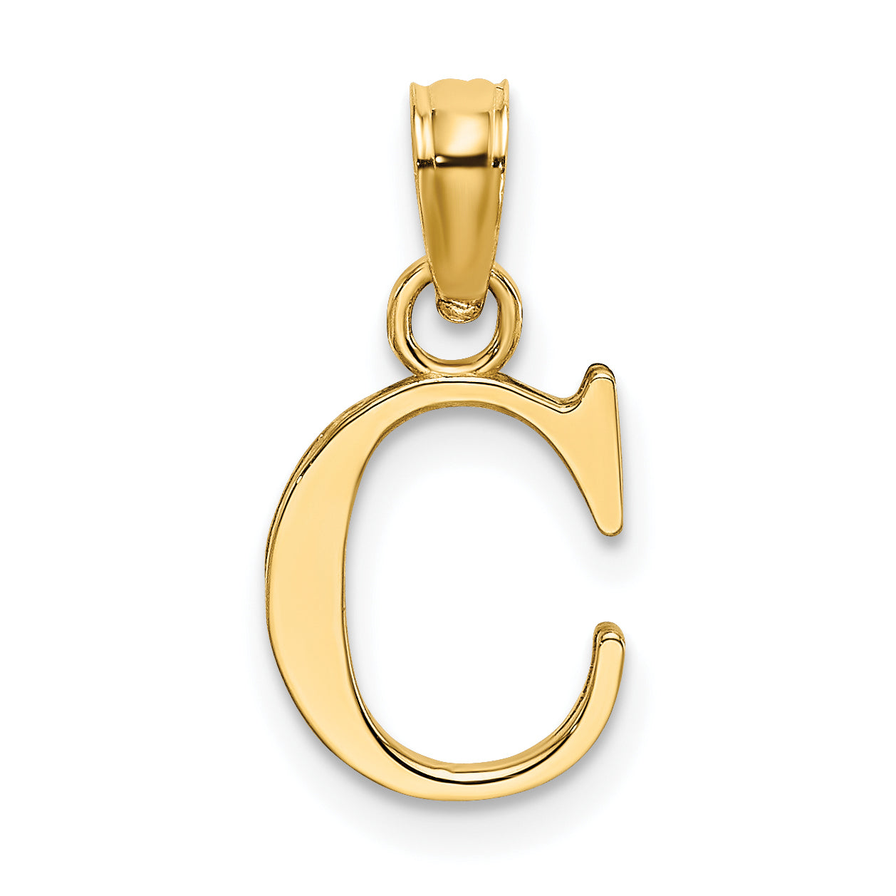 10K Polished C Block Initial Charm