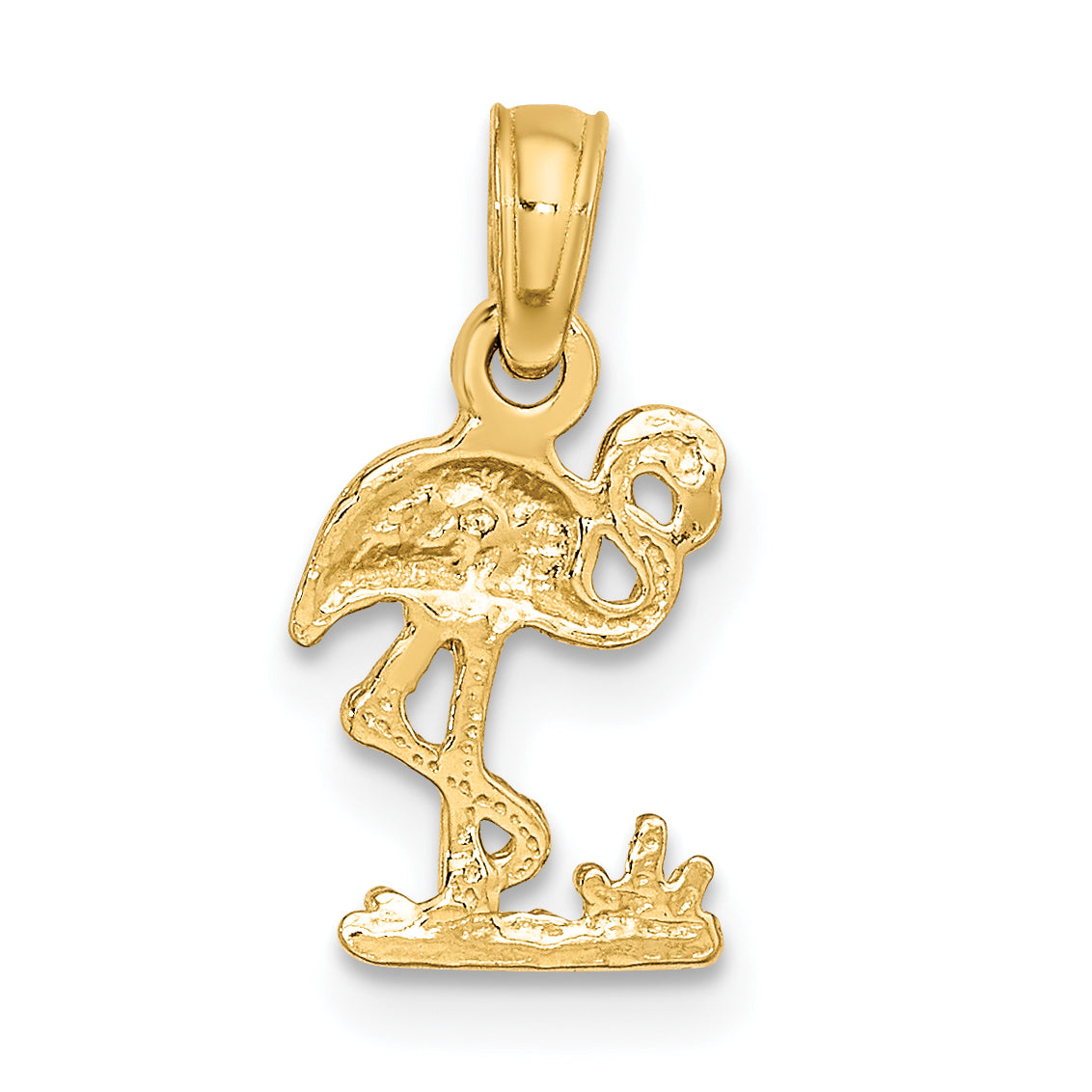 10K Mini Flamingo Charm