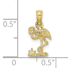 10K Mini Flamingo Charm