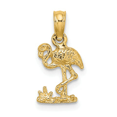 10K Mini Flamingo Charm