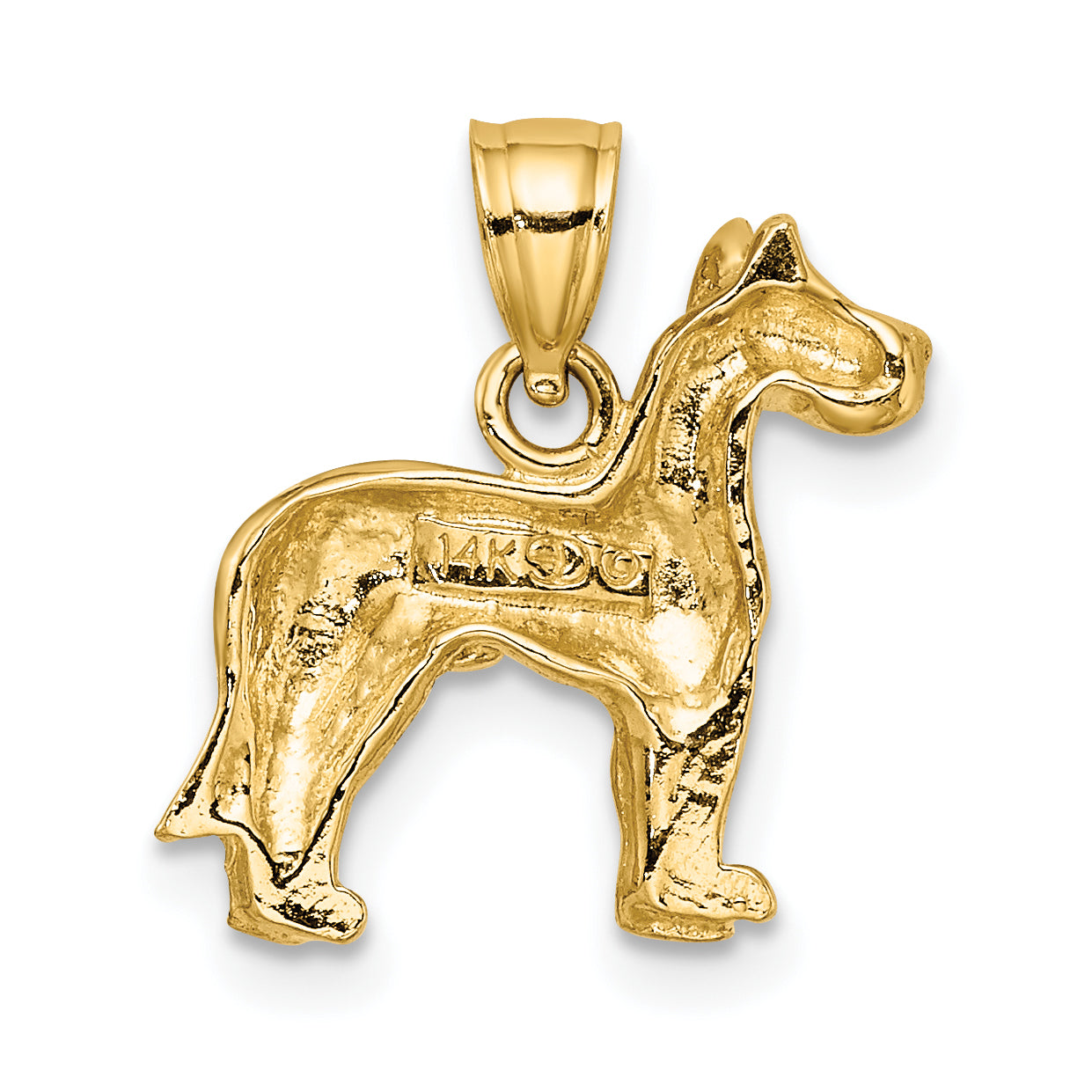 10K 2-D Great Dane Dog Charm