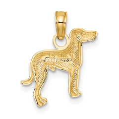 10K 2-D Greyhound Dog Charm