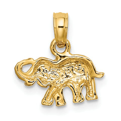 10K Polished Small Elephant Charm