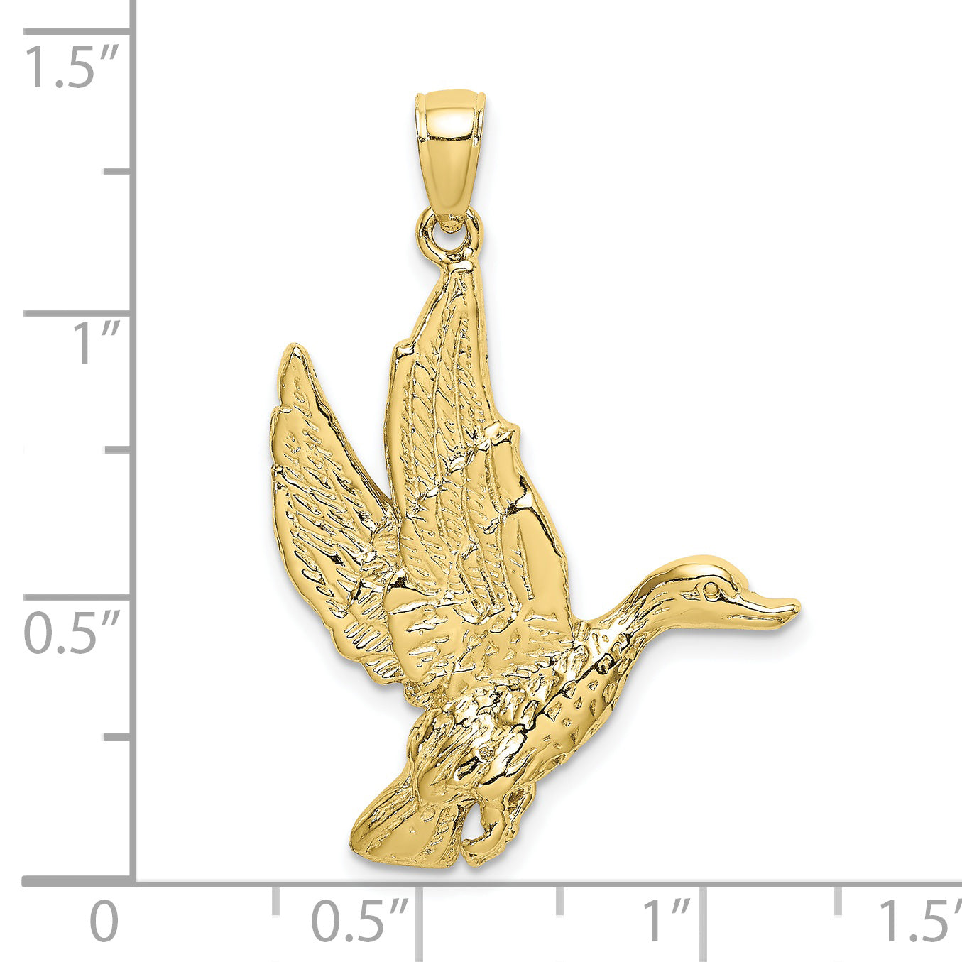 10K Flying Mallard Duck Charm