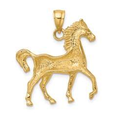 10K 2-D Polished Horse Charm