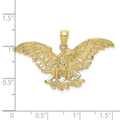 10K Eagle w/ Wings Spread Charm