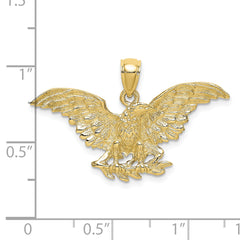 10K Eagle W/ Wings Spread Charm