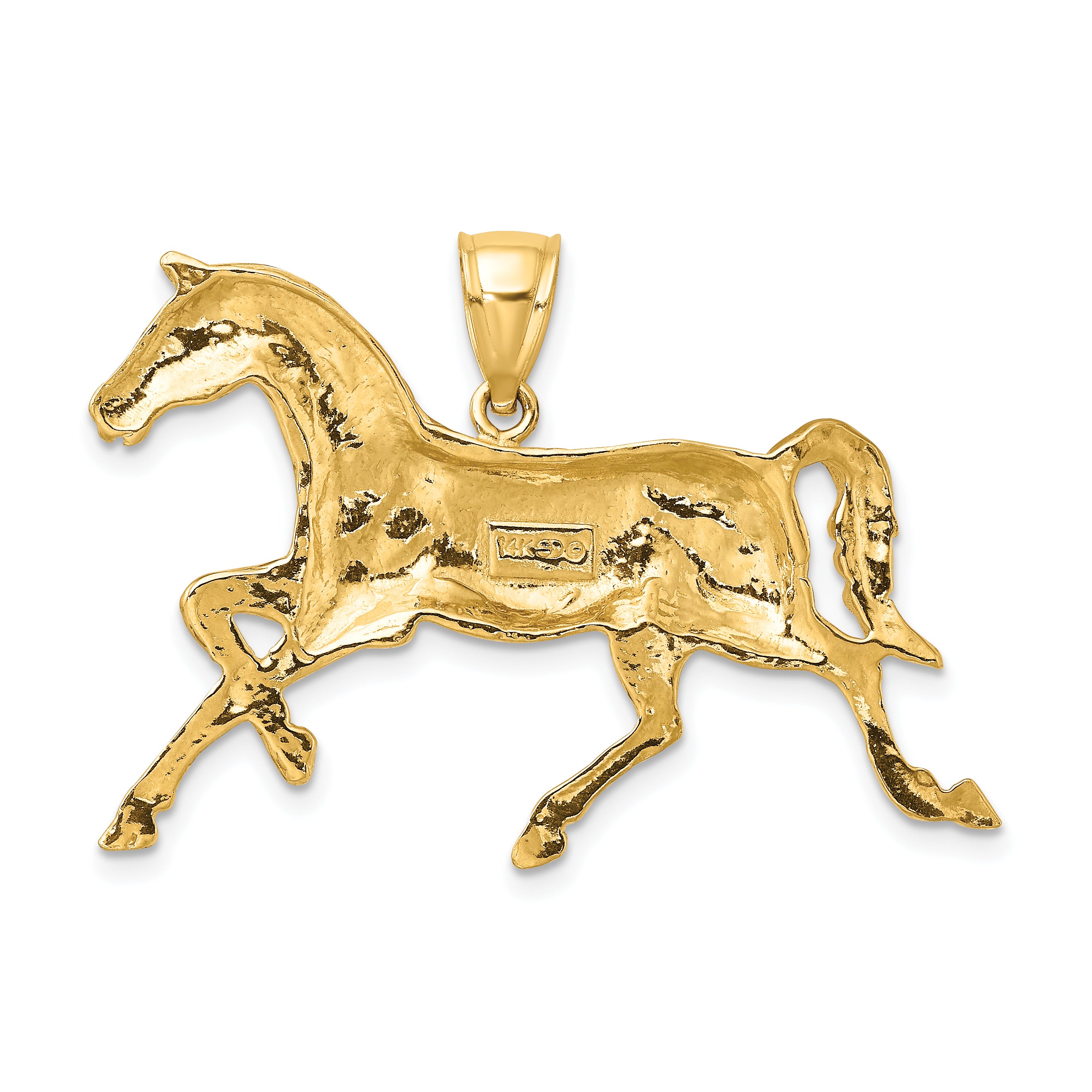 10K 2-D Polished Horse Charm