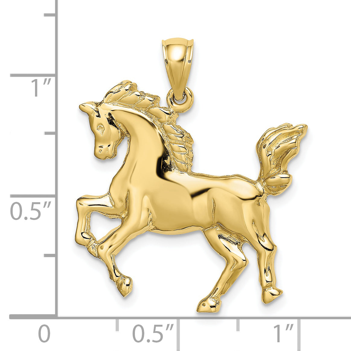 10K 2-D Horse Charm