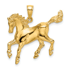 10K 2-D Horse Charm