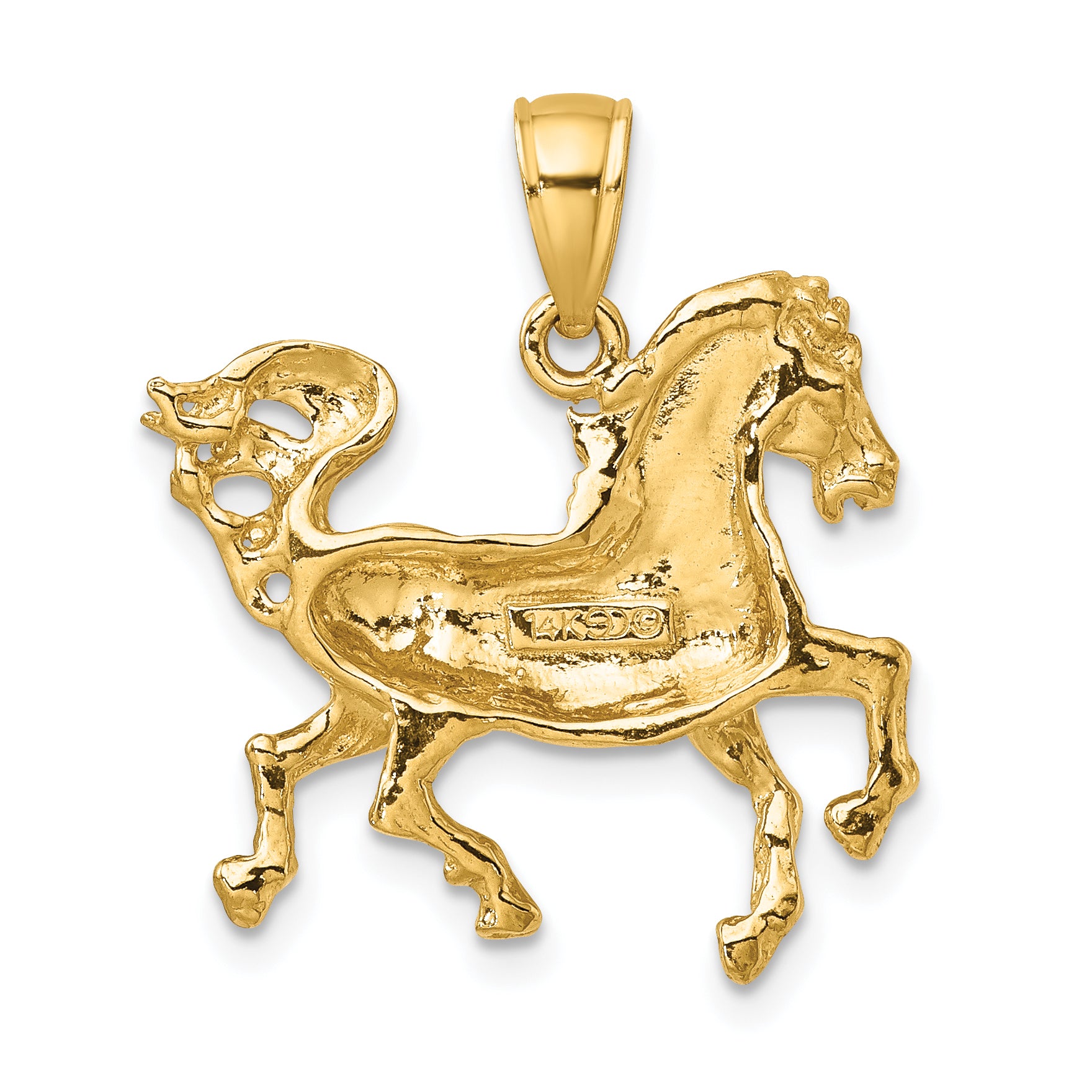 10K 2-D Horse Charm