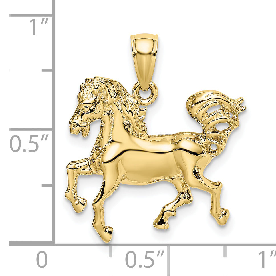 10K 2-D Horse Charm