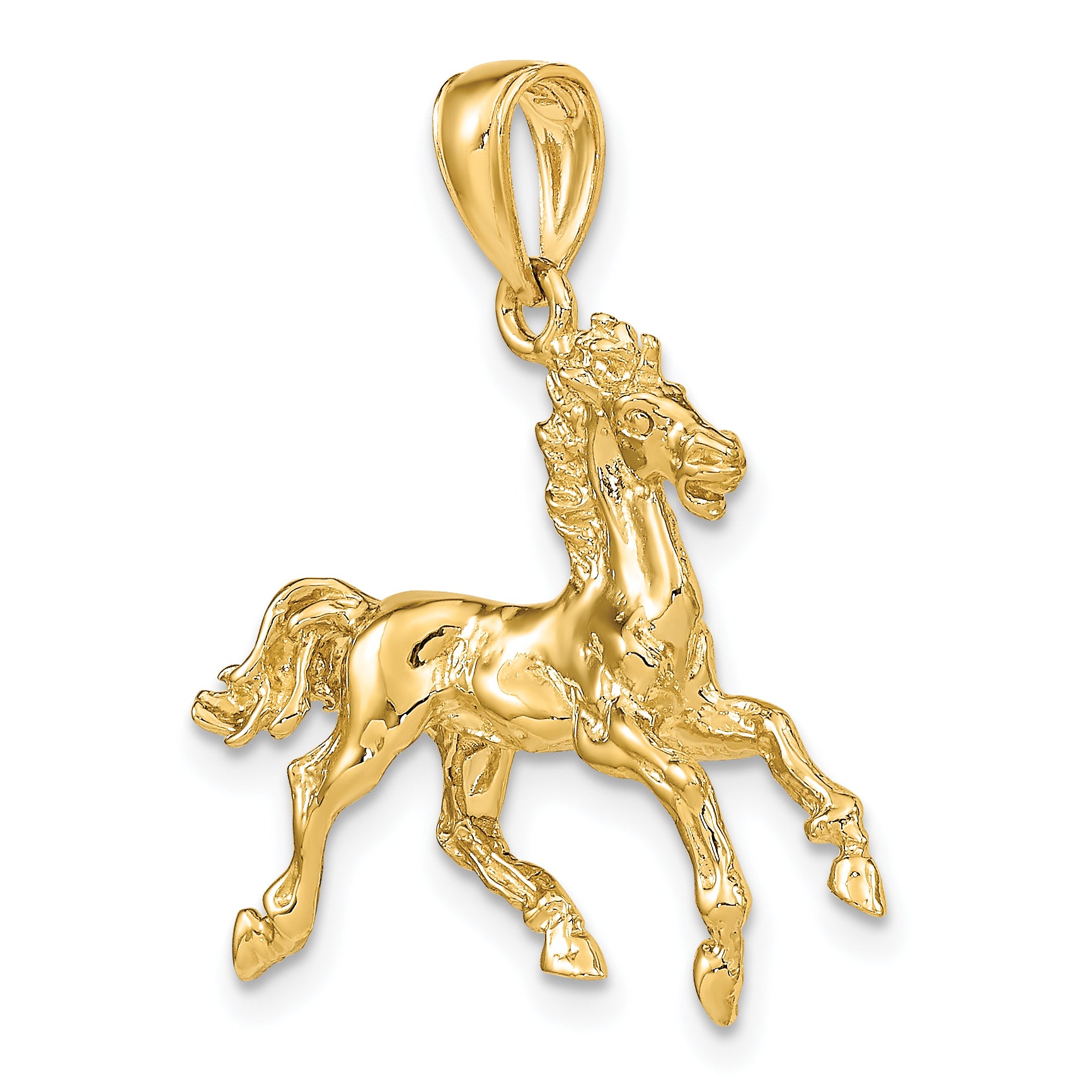 10K 3-D Horse Trotting Charm