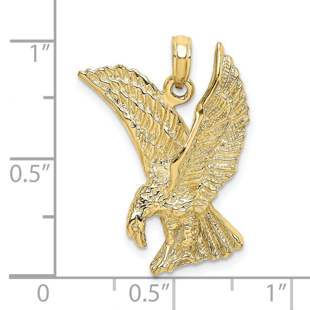 10K Eagle Landing w/Wings Up Charm