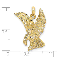 10K Eagle Landing w/Wings Up Charm