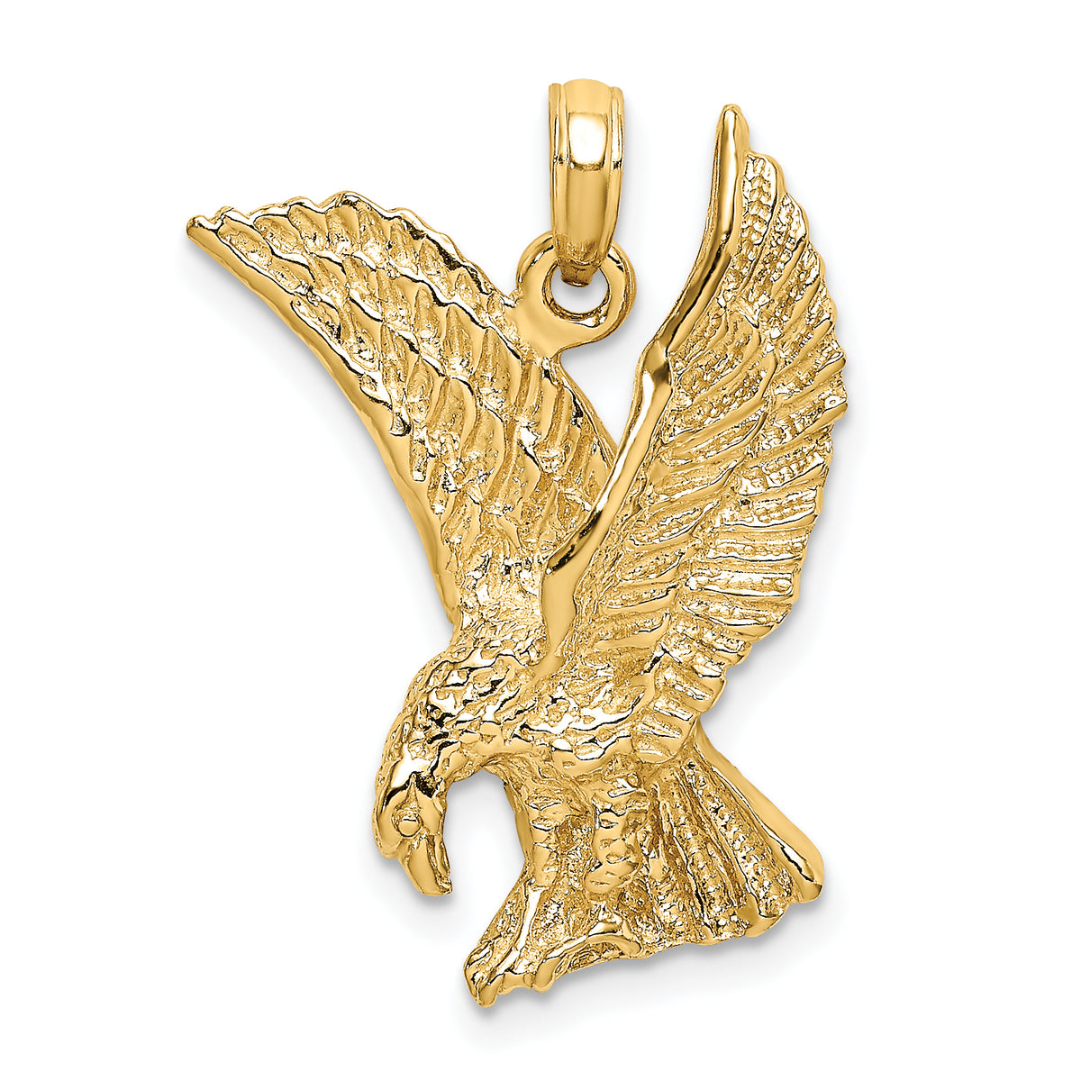 10K Eagle Landing w/Wings Up Charm