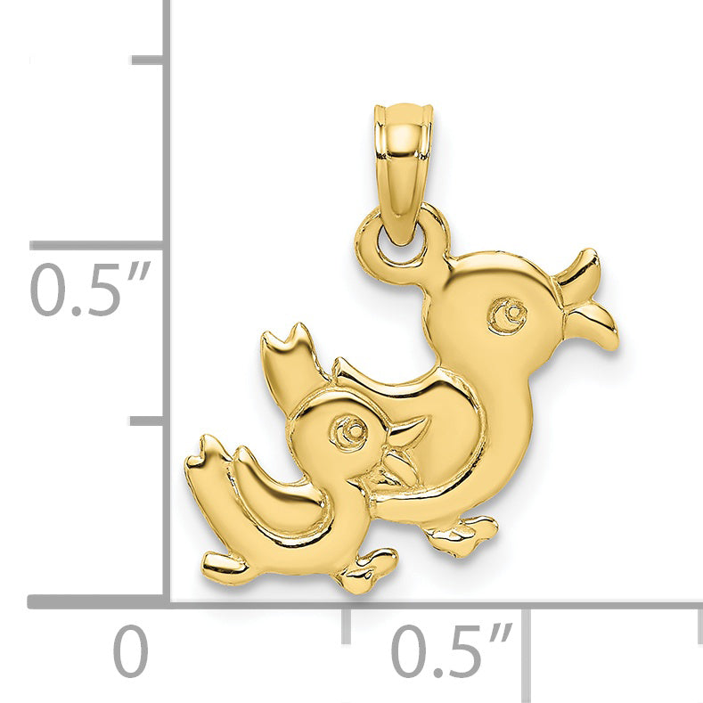 10K 3-D Two Ducks Charm