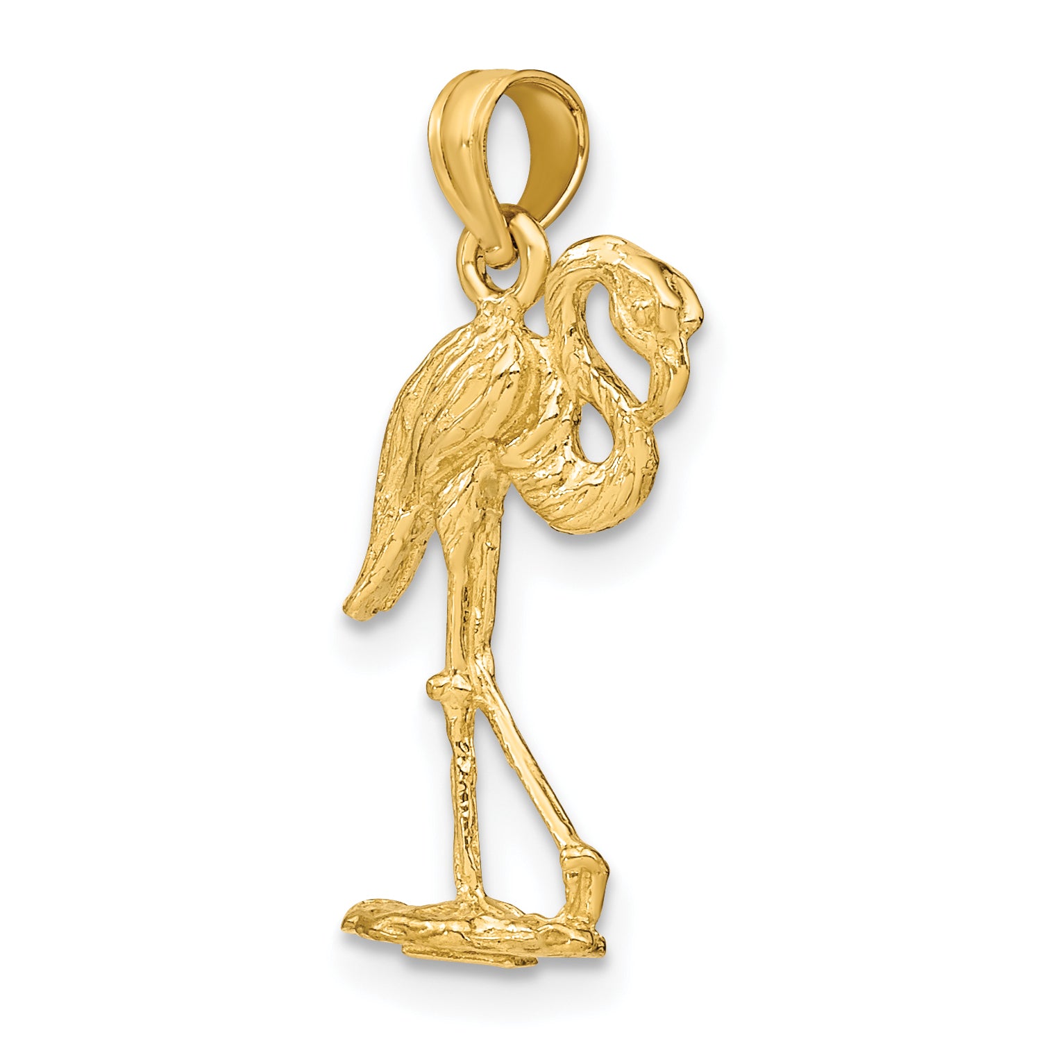 10K 3-D Flamingo w/ Head Up Charm