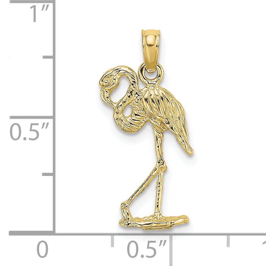 10K 3-D Flamingo w/ Head Up Charm