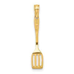 10K w/ Black Enamel 3-D Spatula Charm