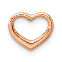 10K Rose Gold Polished Heart Chain Slide