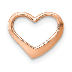 10K Rose Gold Polished Heart Chain Slide