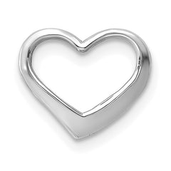 10K White Gold Floating Heart Charm