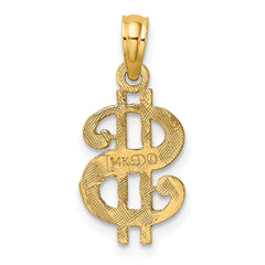 10K Dollar Sign Charm