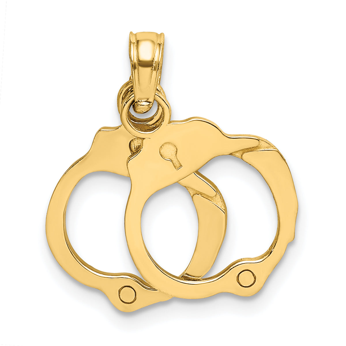 10K Moveable Handcuffs Charm