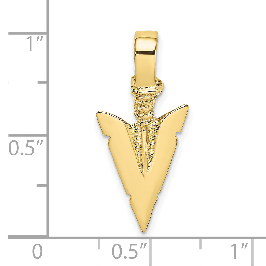 10K 3-D Arrowhead Charm