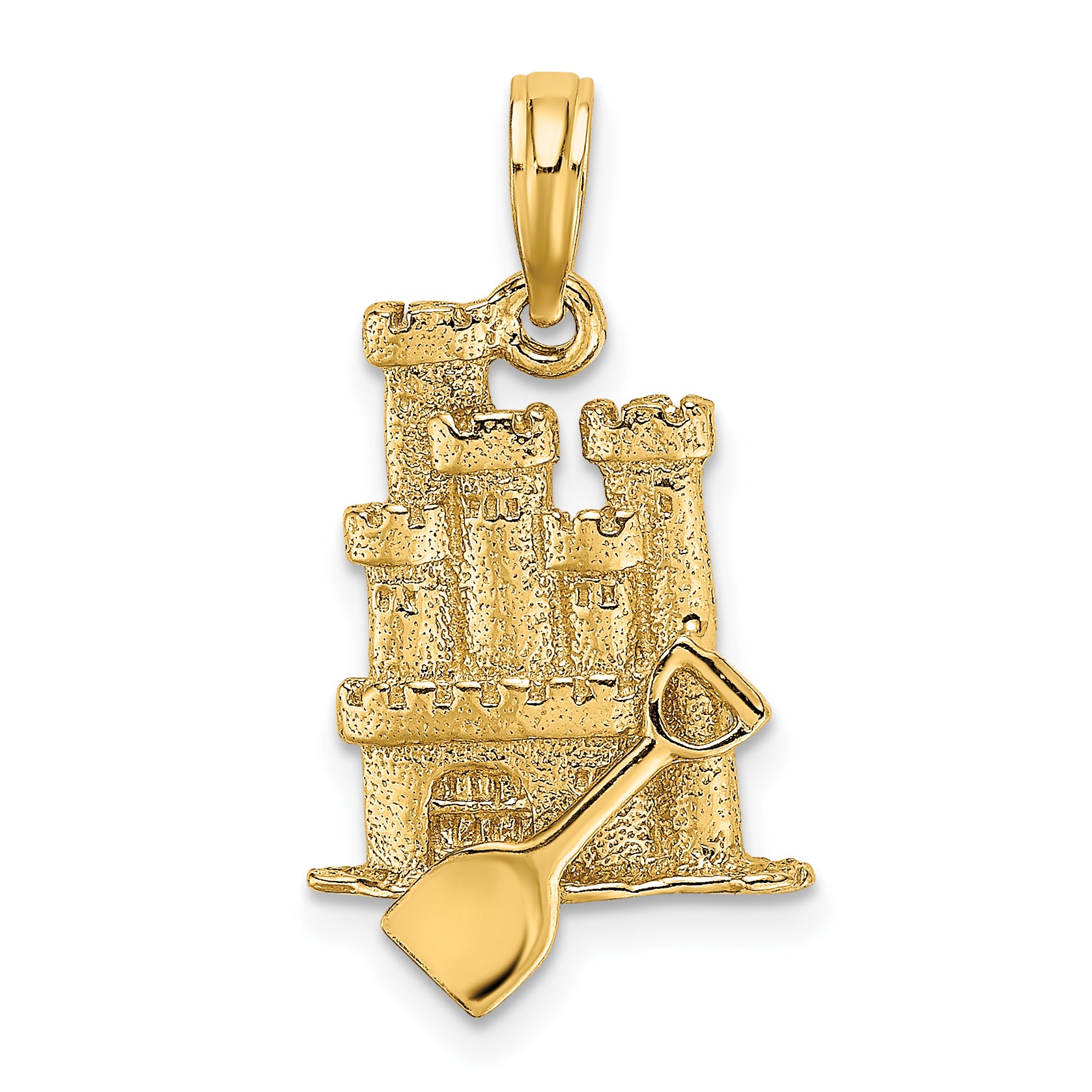 10K 3-D Sand Castle w/ Shovel Charm