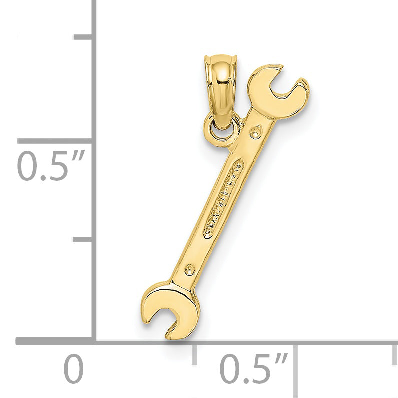 10K 3-D Double Open-Ended Wrench Charm