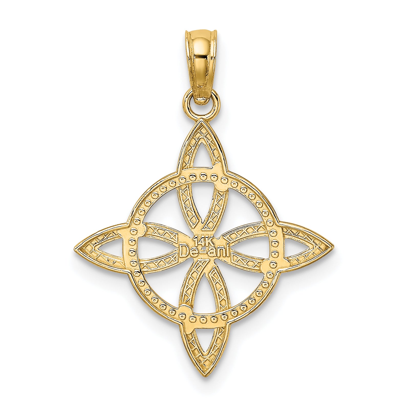 10k Small Celtic Eternity Knot Charm