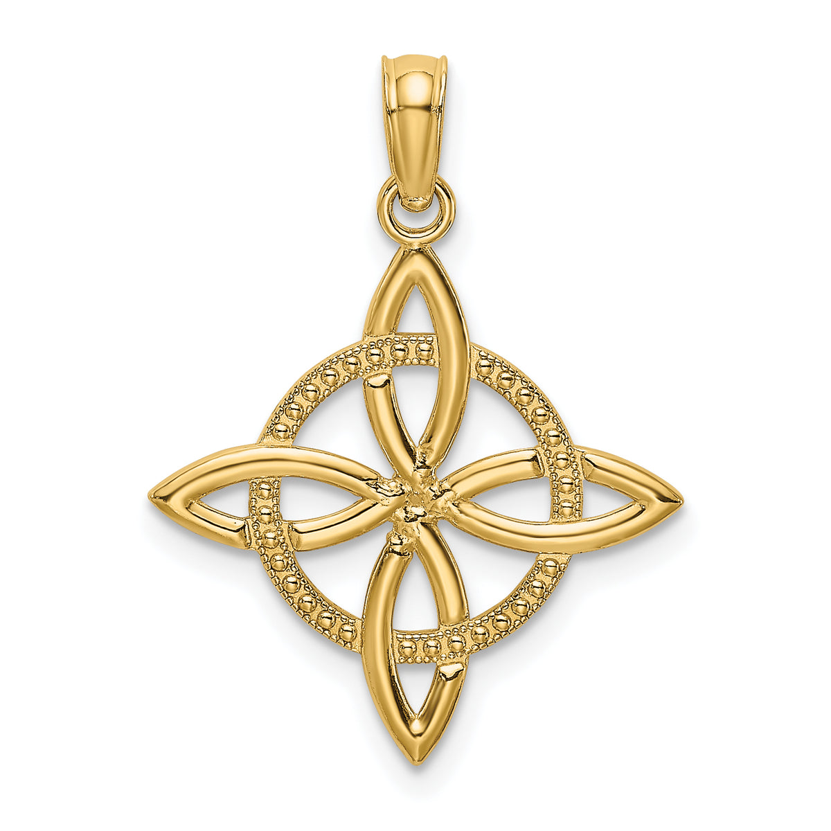 10k Small Celtic Eternity Knot Charm