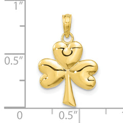 10K 3-Leaf Clover Charm