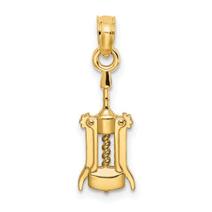 10K Wine Opener Charm