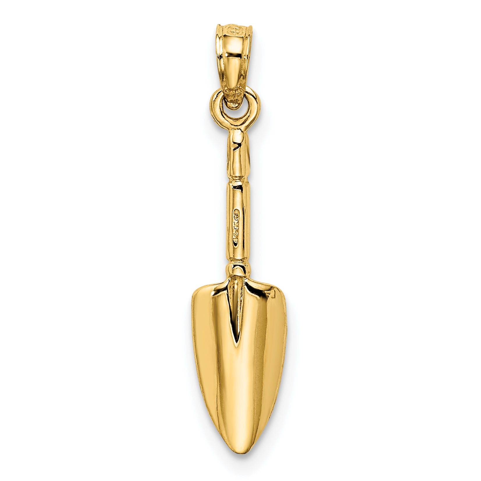 10K 3-D  Trowel Garden Tool Charm