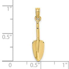 10K 3-D  Trowel Garden Tool Charm