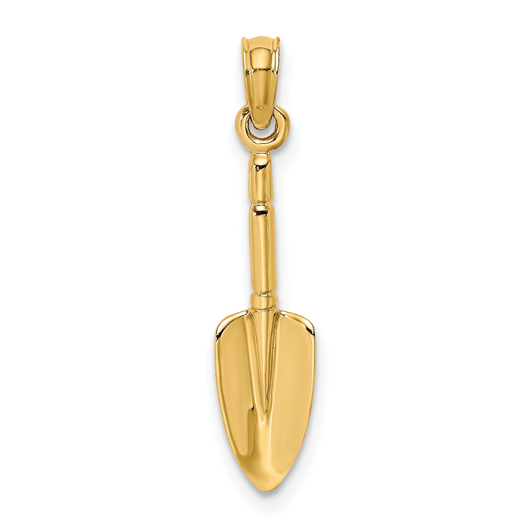 10K 3-D  Trowel Garden Tool Charm