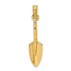 10K 3-D  Trowel Garden Tool Charm